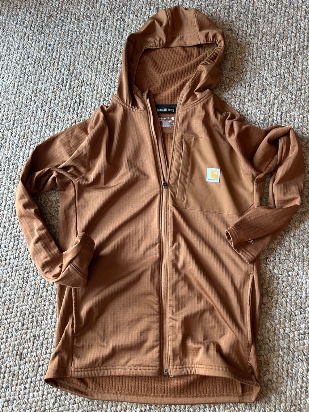 Carhartt Men's Hooded Lined Performance Shirt/Jacket in Carhartt Brown